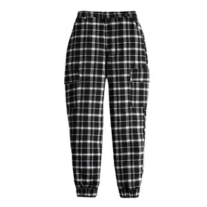 NWOT Hollister Ultra High-Rise Black & White Plaid Cargo Jogger Pants - XS